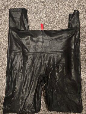 Spanx blk faux leggings